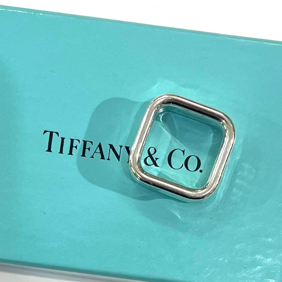 TIFFANY&CO.】【9-10号】2684 T&CO 1837 スクエアリング／シルバー925