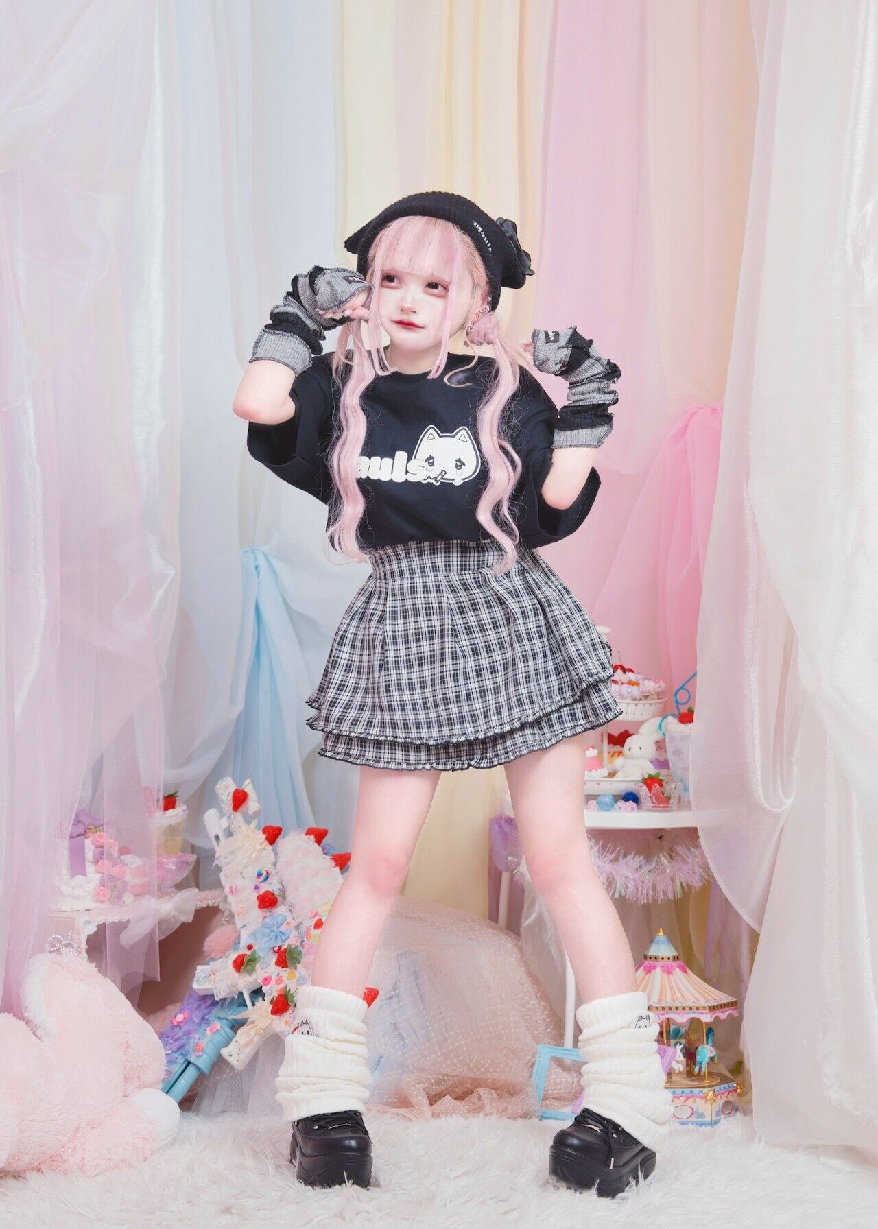 hauls いかつにゃんこニット帽 はうき いかつにゃんこニット帽 | Hauls