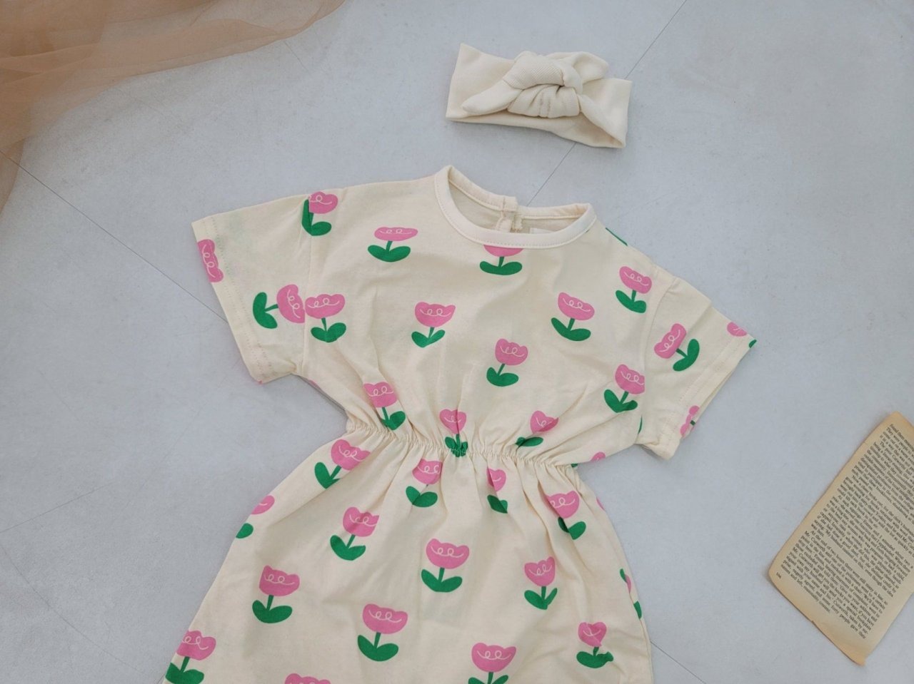 [Moran bebe] Tulip Bodysuit Set-up / [모란] 튤립슈트세트