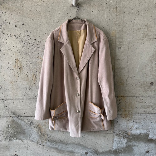Loose-fitting moleskin single jacket