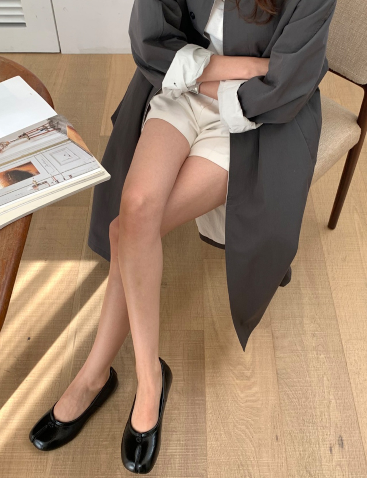 【26ss】Center-slit Flat shoes_5colors