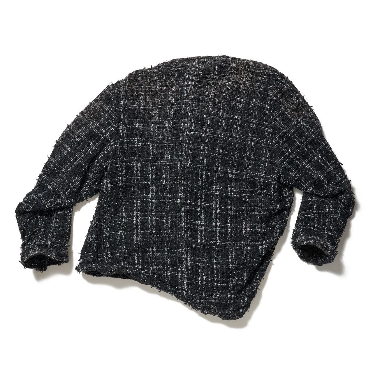 25AW】doublet TWISTED CUTTING TWEEDDYED JACKET (BLACK) 25AW07BL224