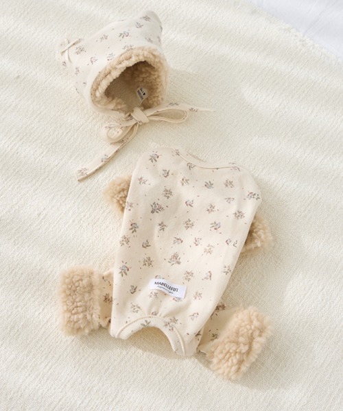 【送料無料期間中】ベイビーロンパース(IVORY)