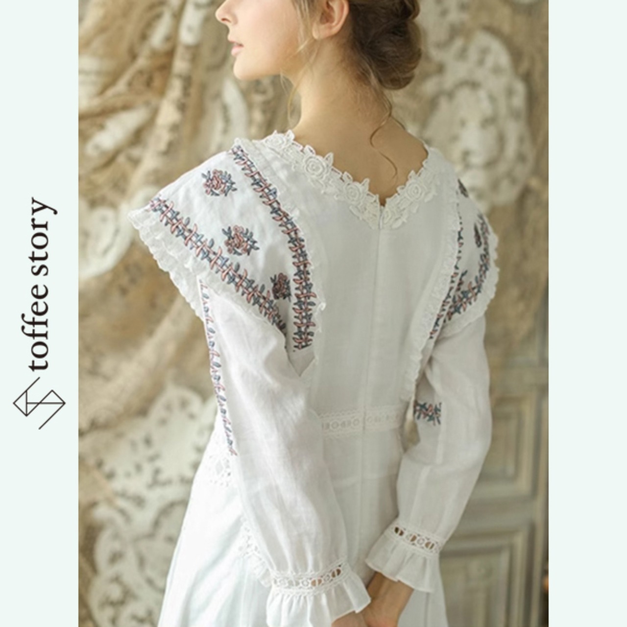 フォークロアヴィクトリアン：繊細レースのイノセントワンピース Y0185