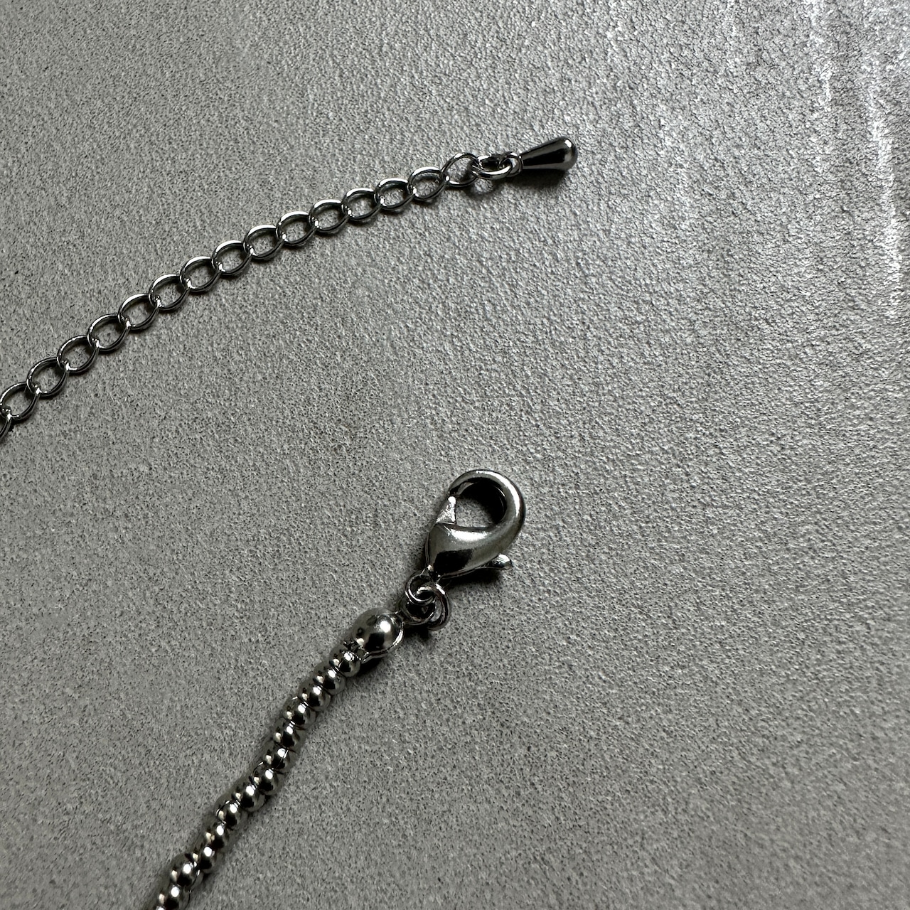metal ballchain necklace/silver