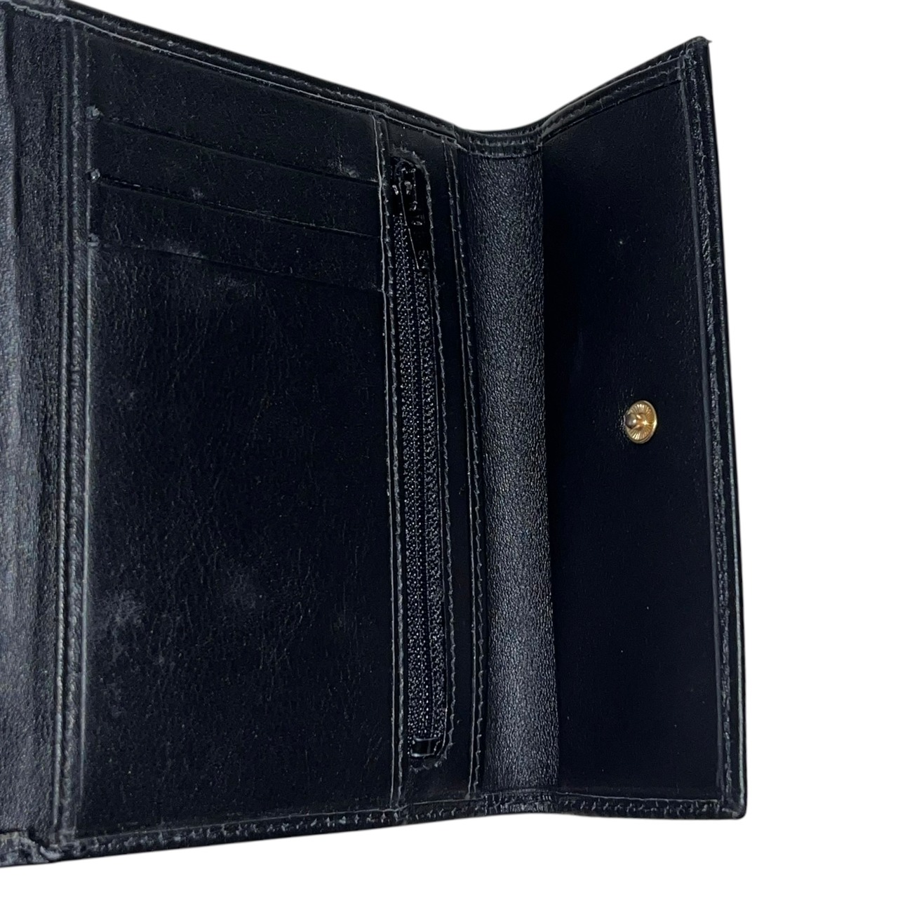 vintage GIANNI VERSACE black leather purse