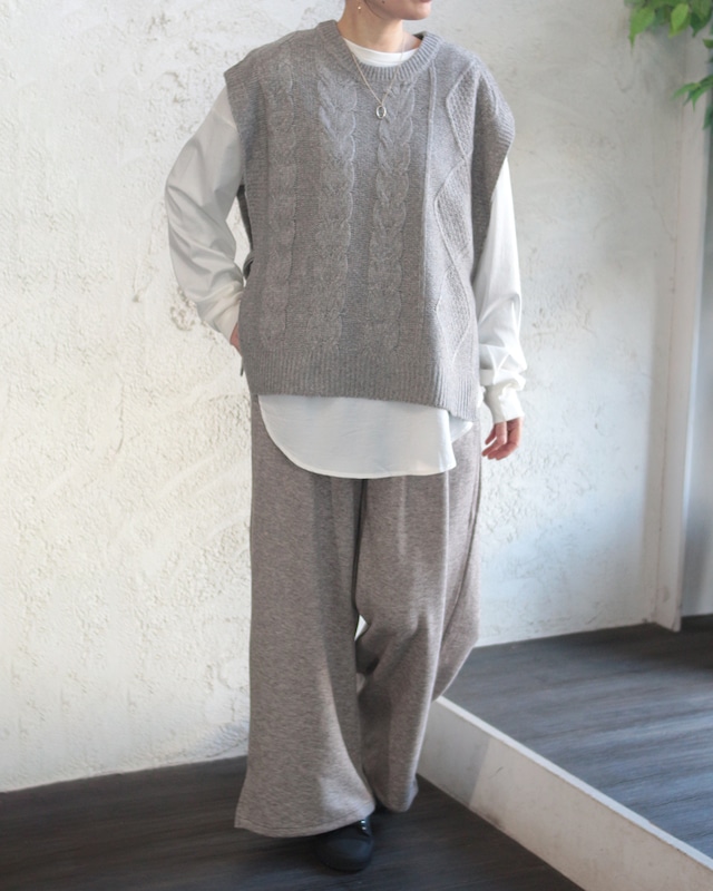 【LUPILIEN】ダブルフェイス ストレートパンツ　(251126)