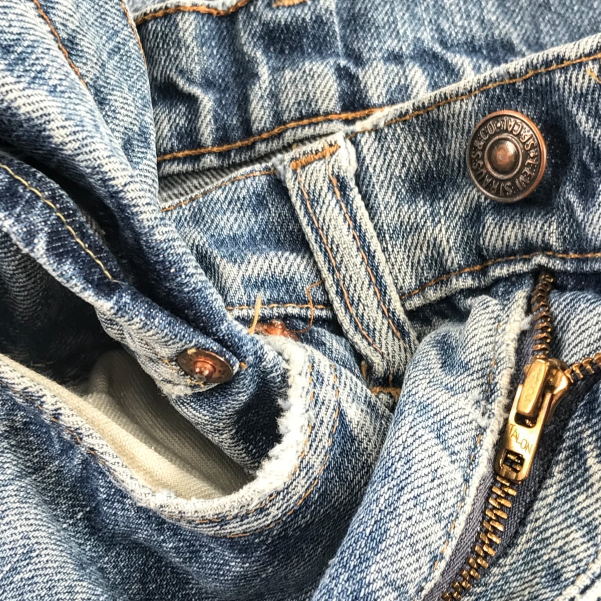 LEVI'S リーバイス 70年代 505 -0217 66前期 TALON42 脇割り スモールe