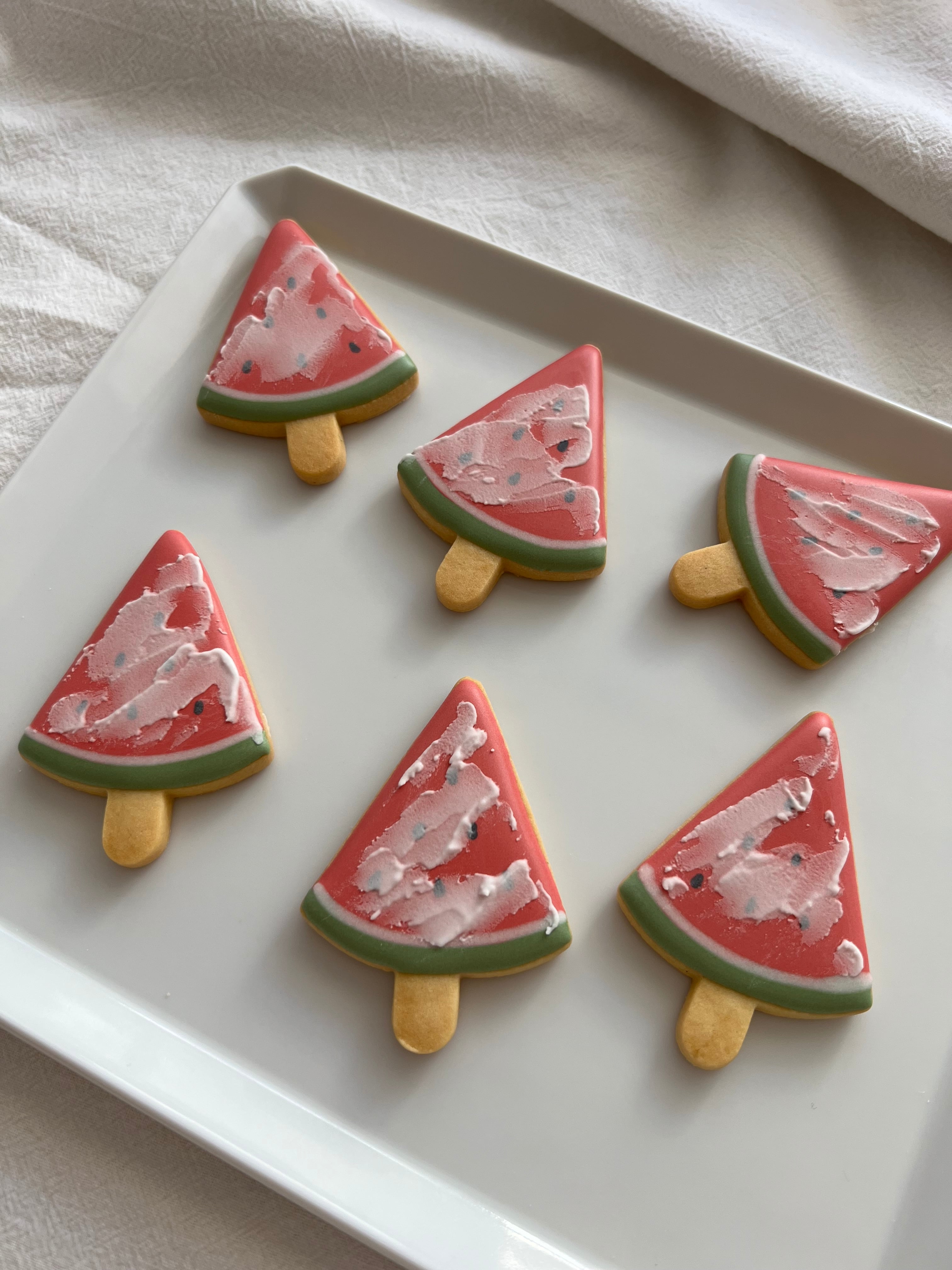 【夏・プチギフト】スイカアイス風クッキー