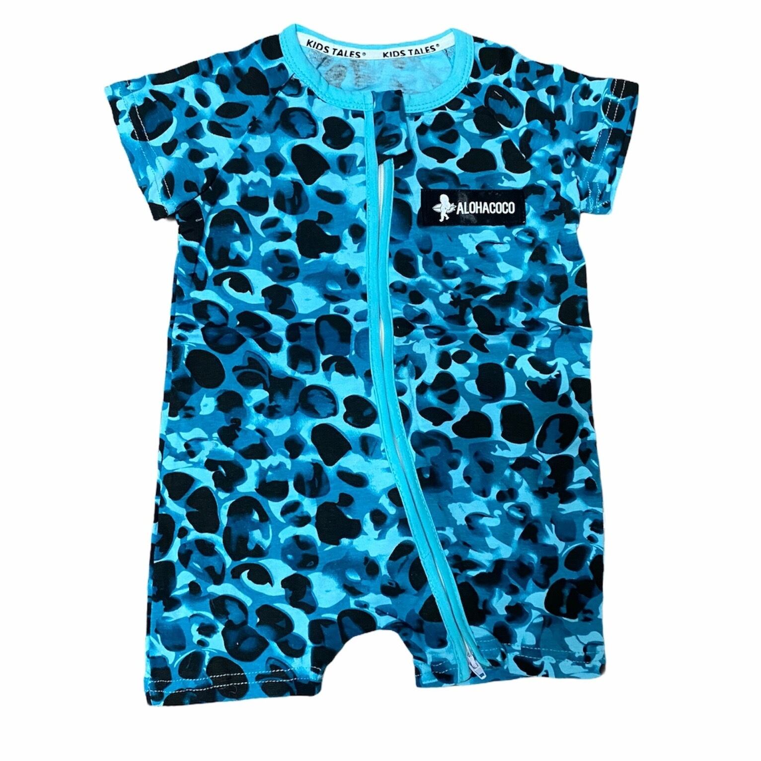 新作ALOHACOCOネームロンパース【ヒョウ柄】