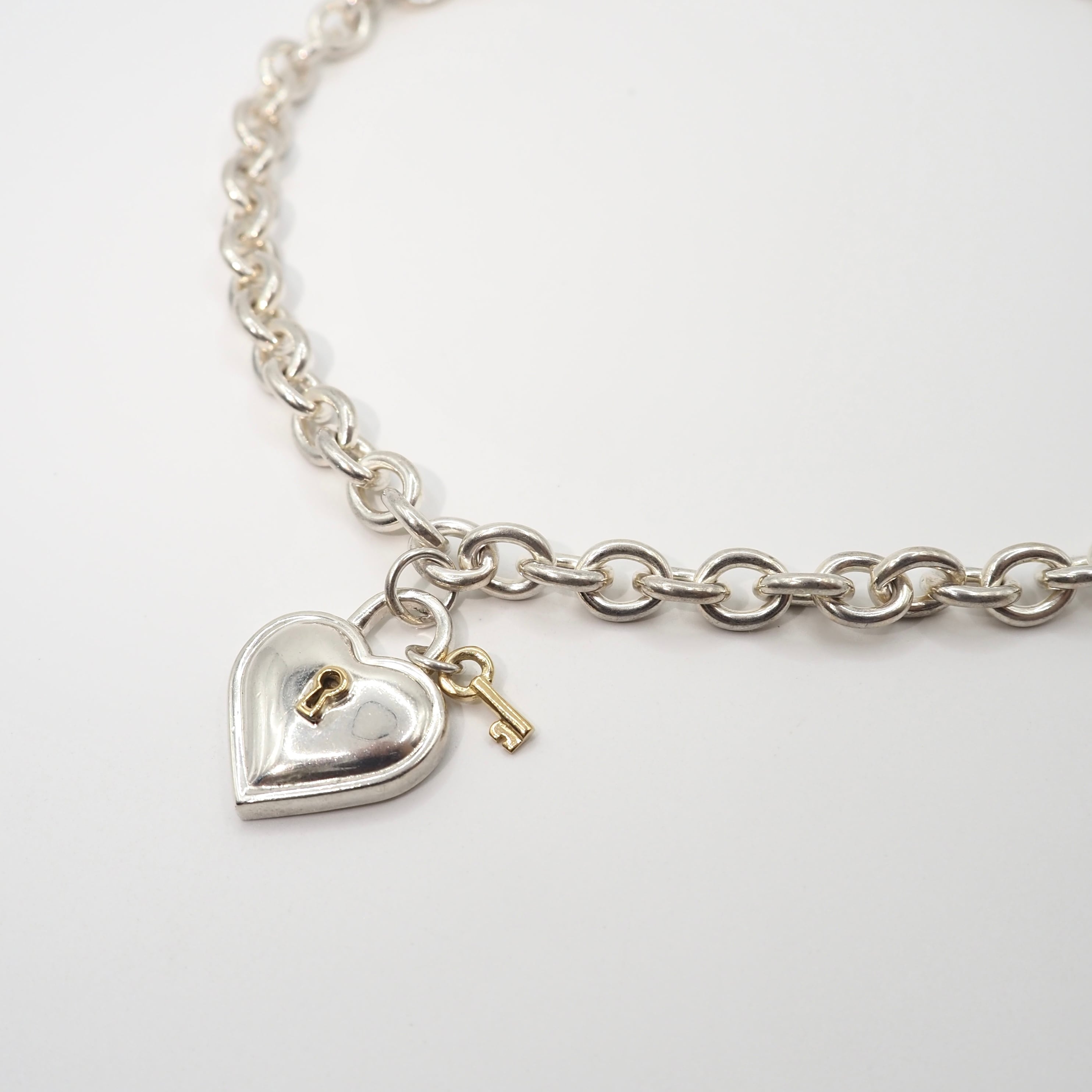 Tiffany&Co. ハートロック ネックレス シルバー925 K18 ティファニー