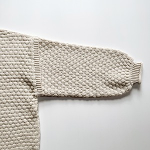 Popcorn high neck knit (ivory)