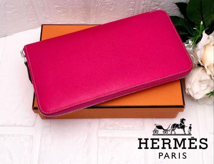 HERMES エルメス アザップ シルクイン ピンク 長財布 | amsterdam 
