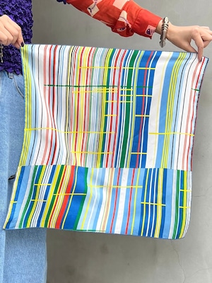 Vintage multicolor poly scarf ( ヴィンテージ マルチカラー ポリ スカーフ )