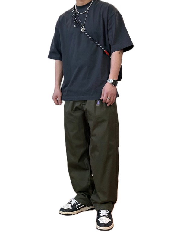Waistband Tuck Chino Wide Pants 　x00754