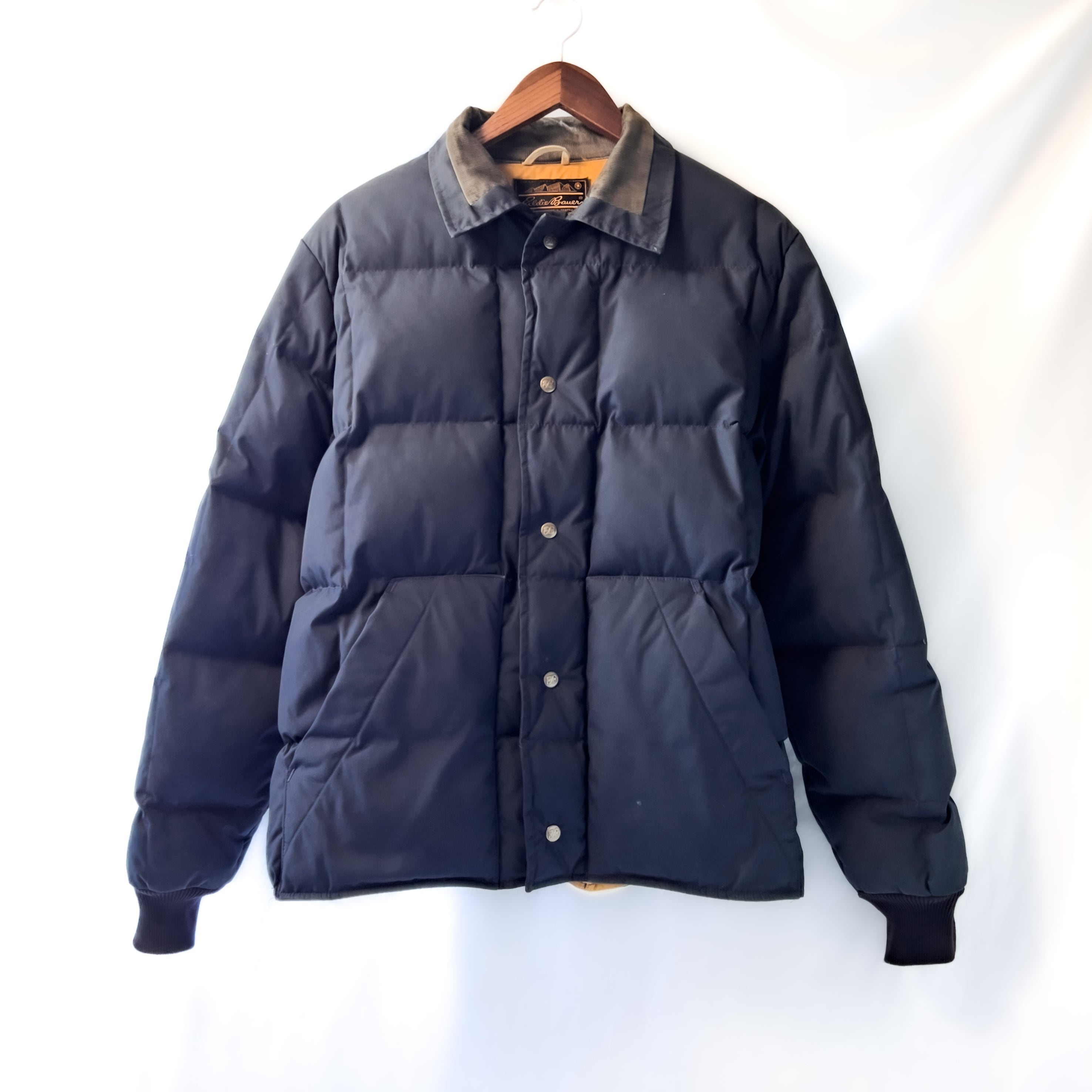 70s 黒タグ前期 eddie bauer premium quality goose down navy