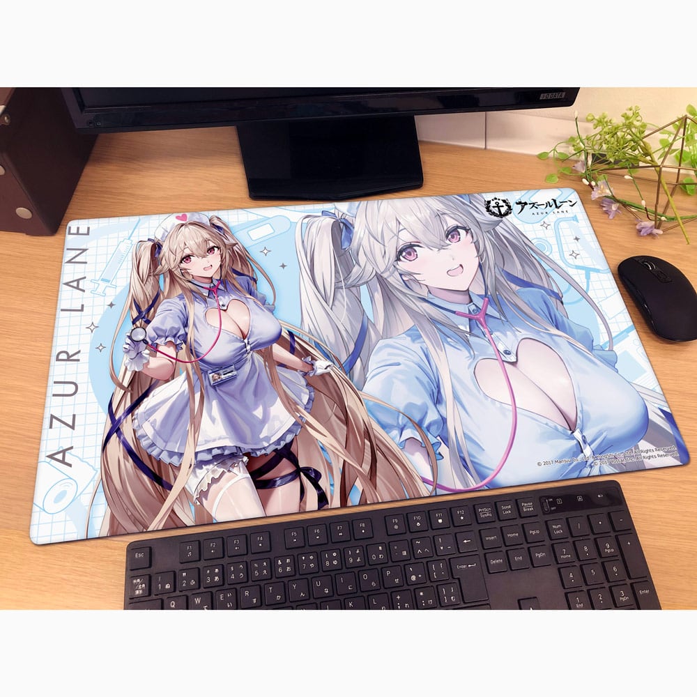 アズールレーン 描き下ろしラバーマット(アンカレッジ/ナース