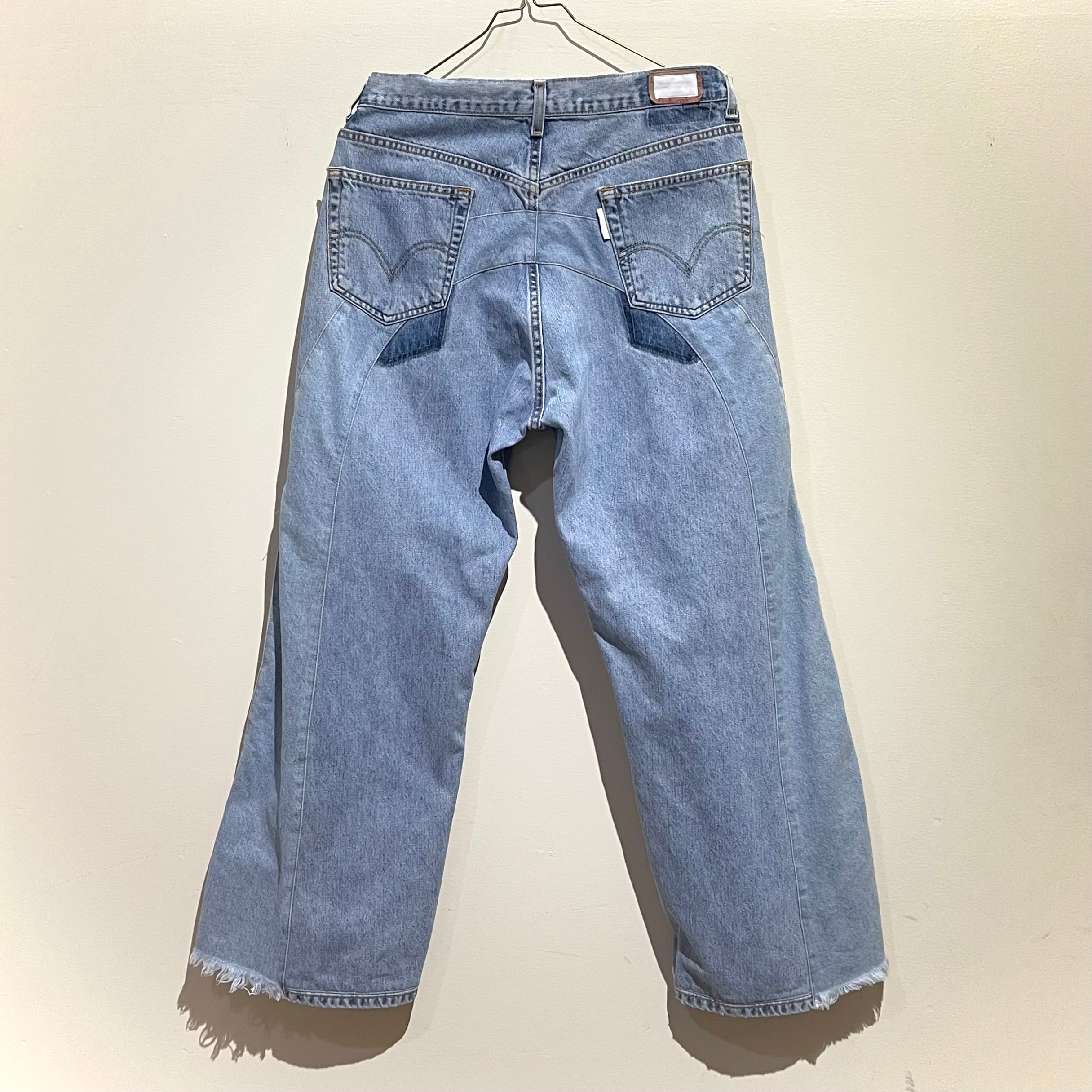 CHANGES / REMAKE wide panel DENIM / blue
