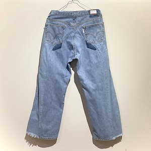 CHANGES / REMAKE wide panel DENIM / blue