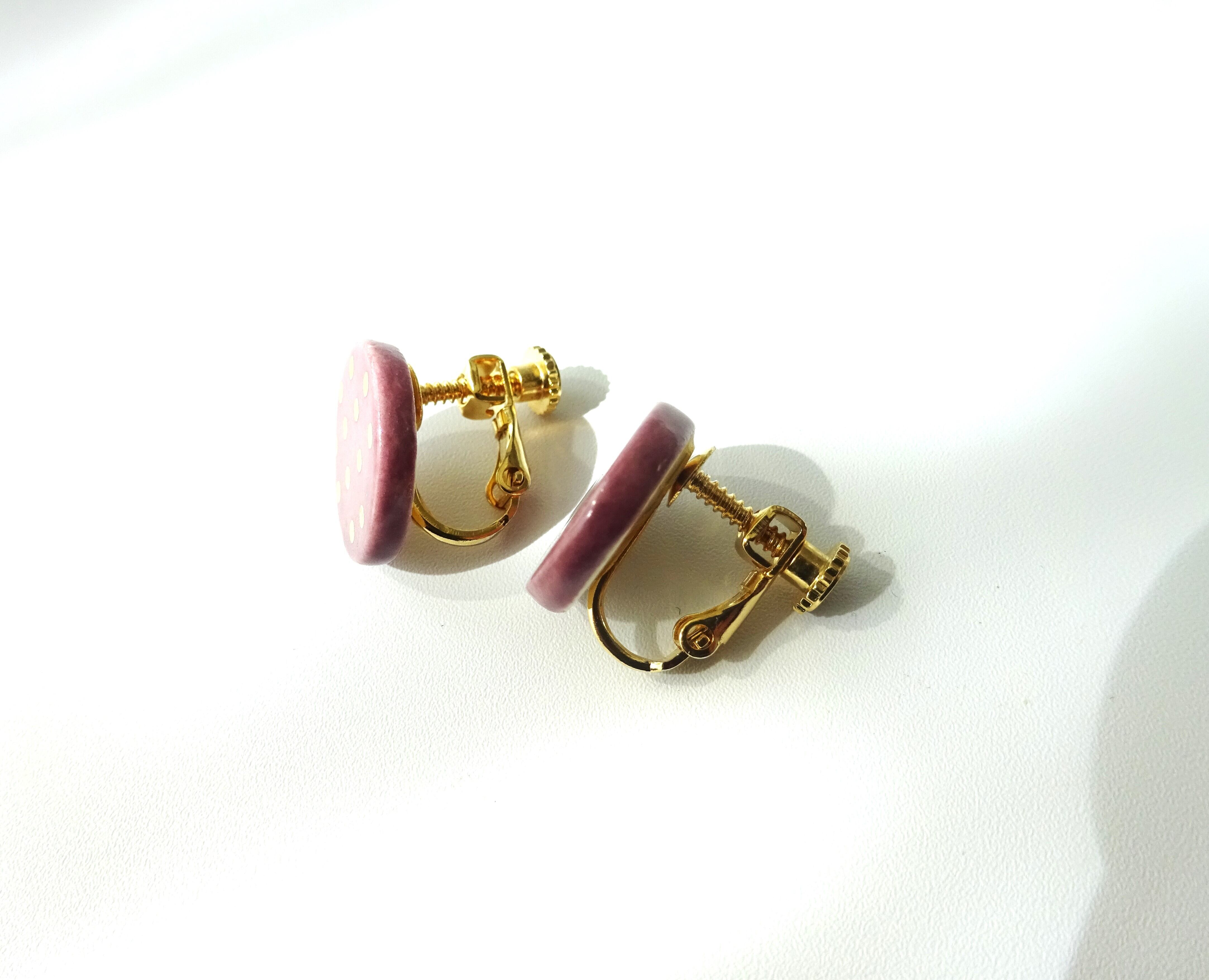 金彩dot round pierce／earring（紫）