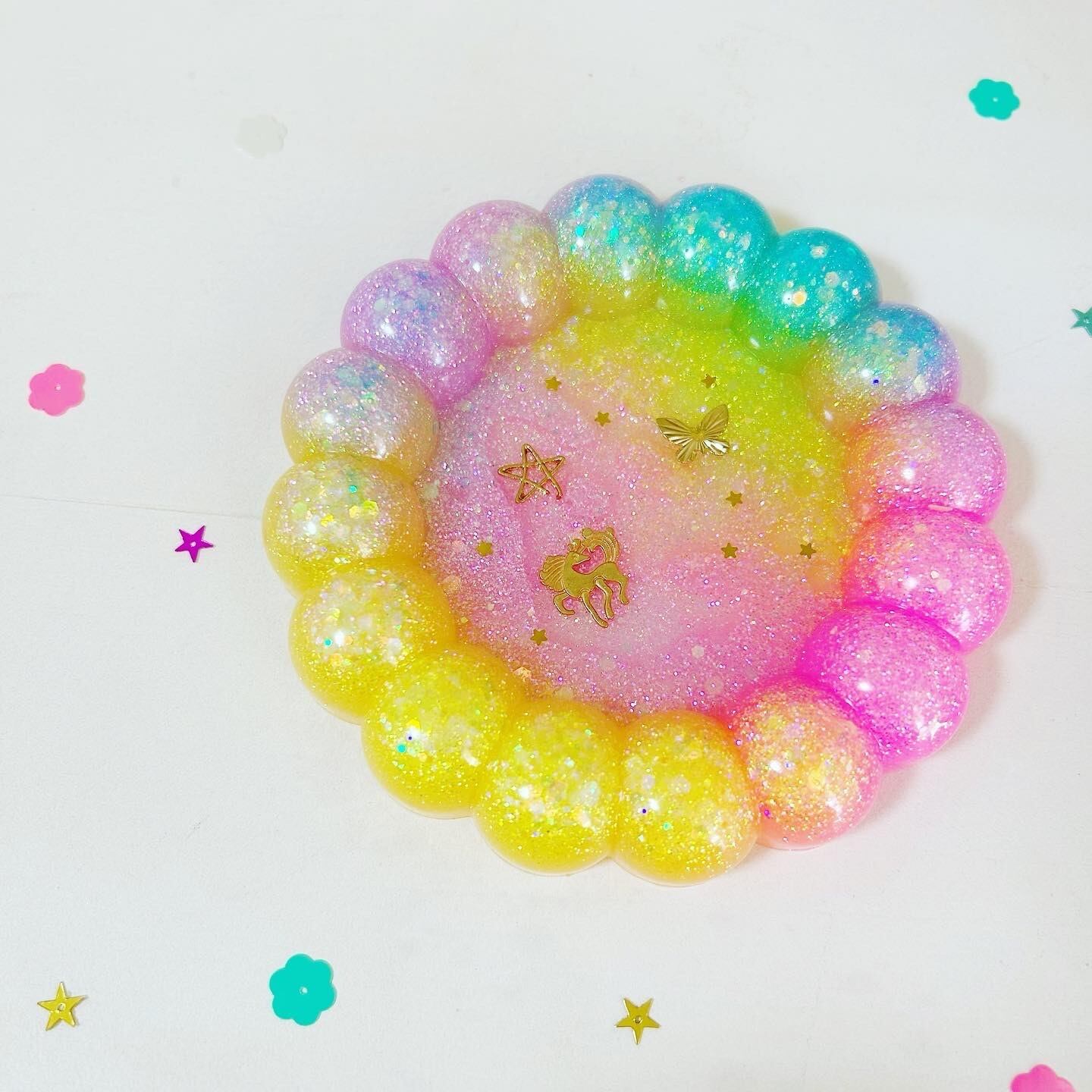 魔法使いさん専用♡ユニコーン虹色ゆめふわプレート(A)