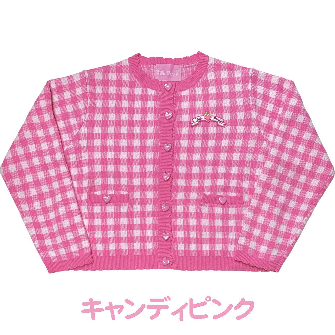 pocher ピンクギンガムチェック ジャケット