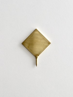 真鍮のプッシュピン 3個セット 正方形 / SALO Brass Pin Set of 3 Cube