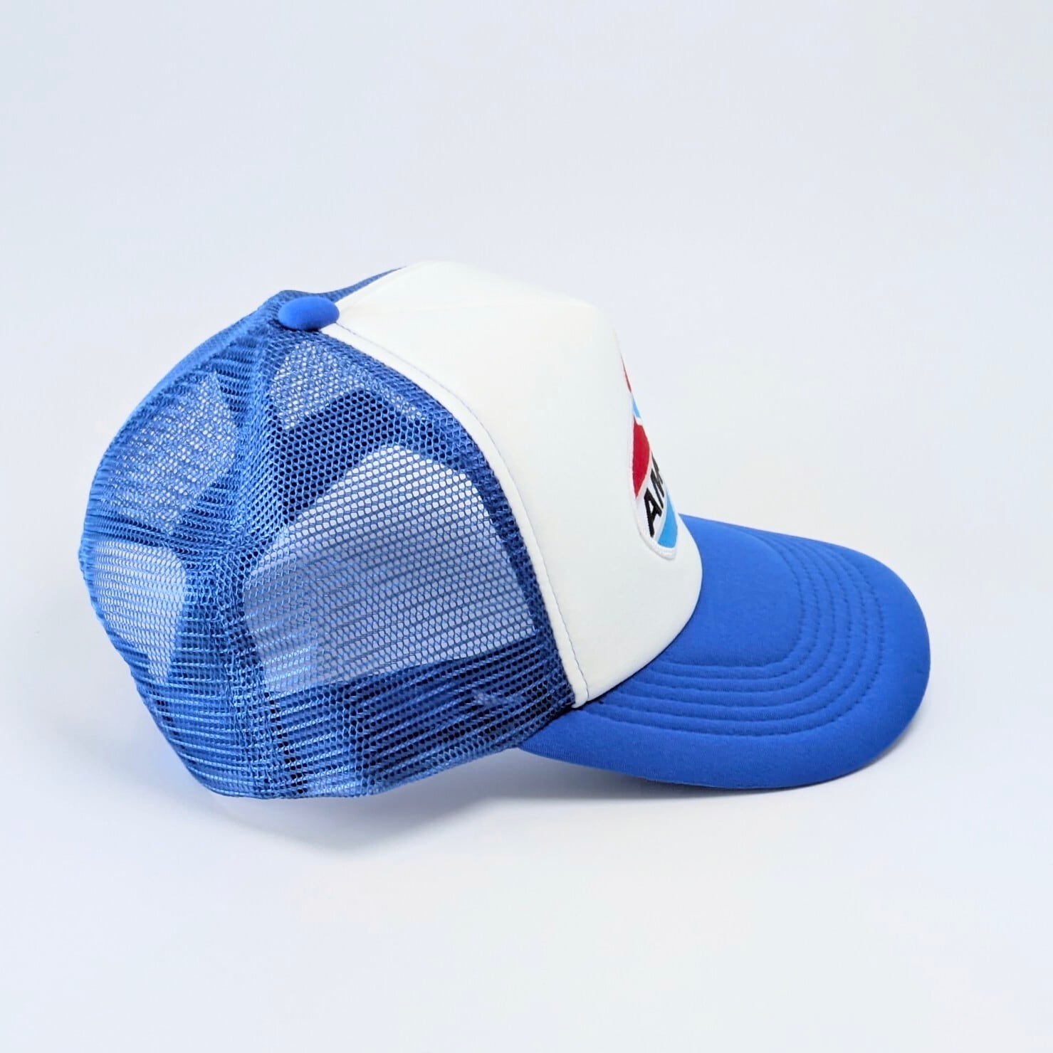 【 Mesh Cap / メッシュキャップ 】 AMOCO（アモコ） / BLUE / レーシングキャップ / ベースボールキャップ 〚アメリカン雑貨 アメトイ〛