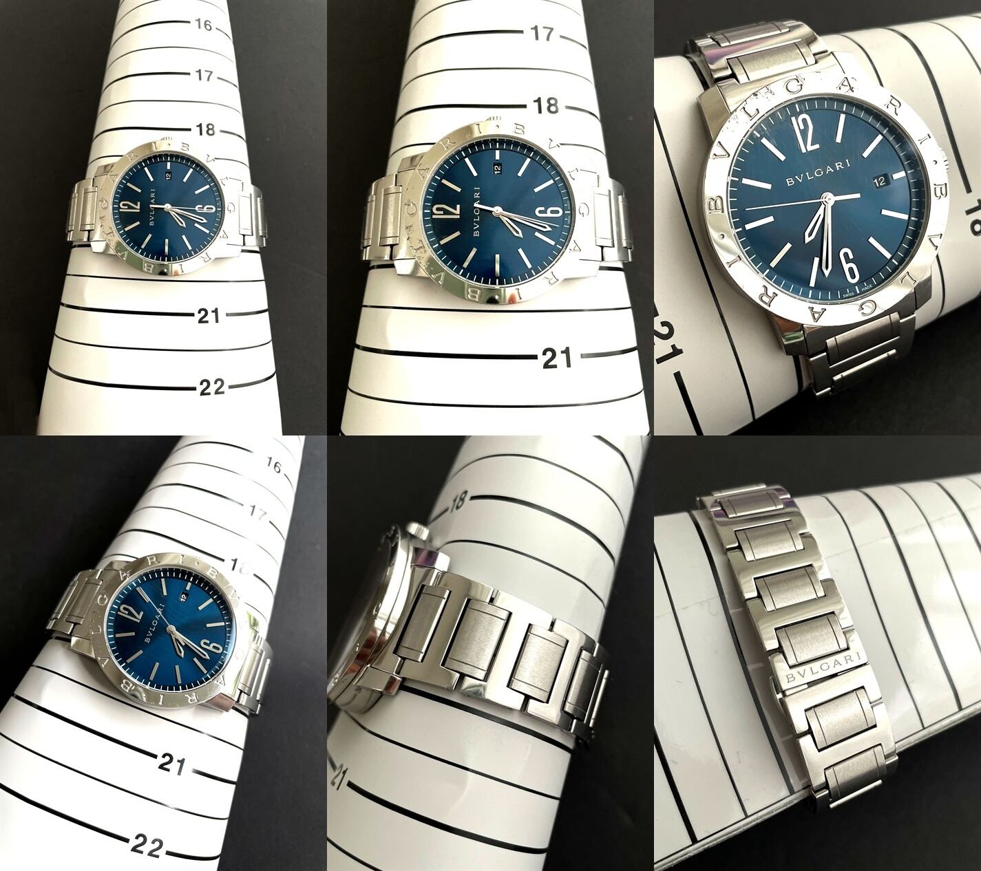 BVLGARI ブルガリ メンズ ブルー キャリバーBVL BB41S 裏スケ 青文字盤