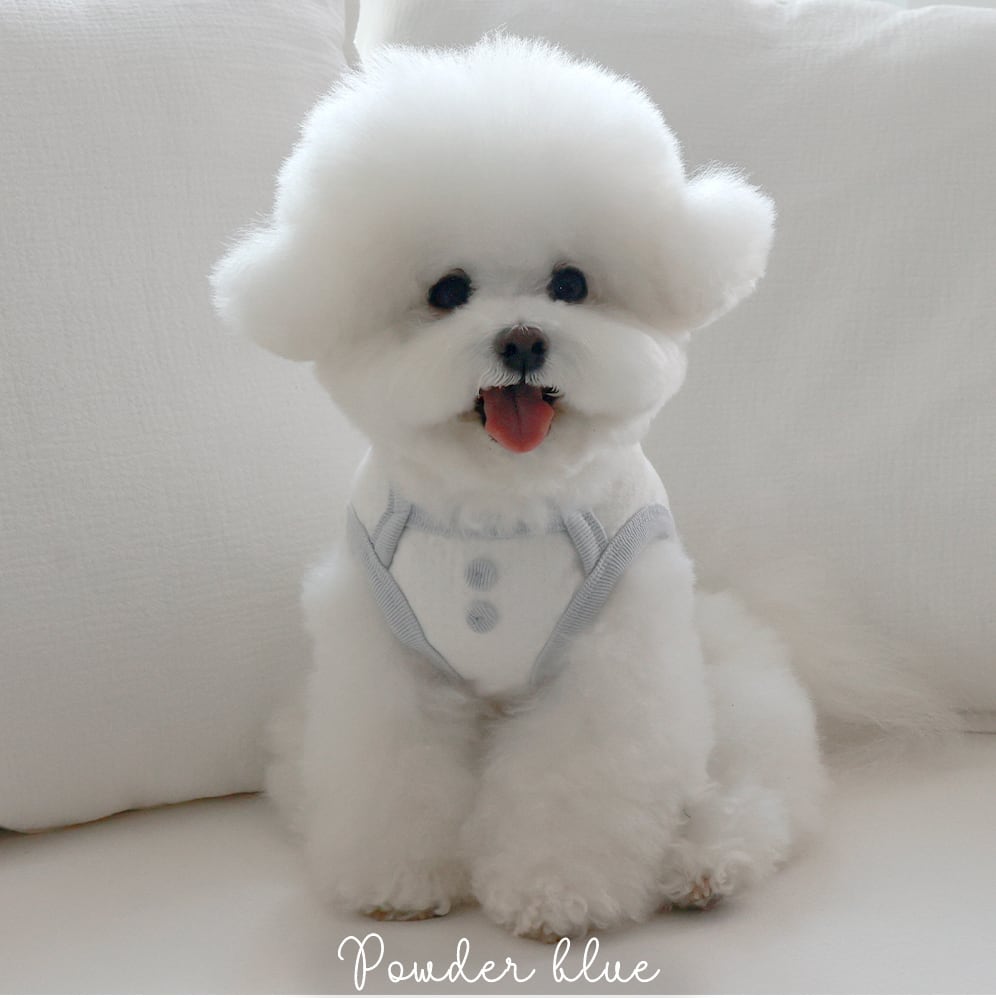 予約【near by us】cottage bonnet sleeveless set (powder blue)