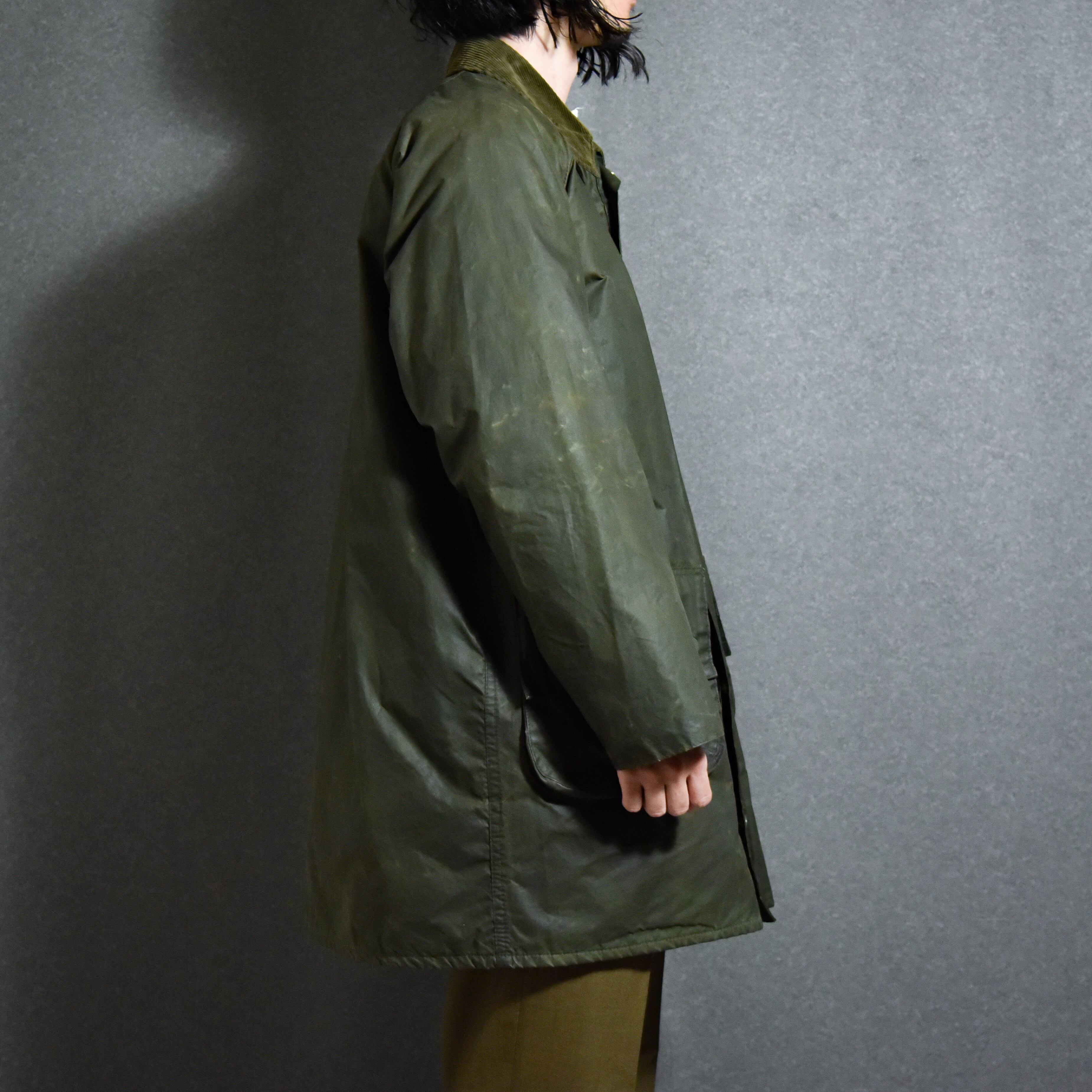 【Vintage】Barbour BURGHLEY ネイビー 40 ２クレスト