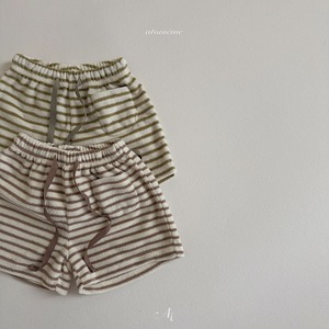 【予約】Stripe terry short pants (R0197)