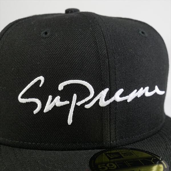 Supreme Classic Script New Era 7 1/4 BLK