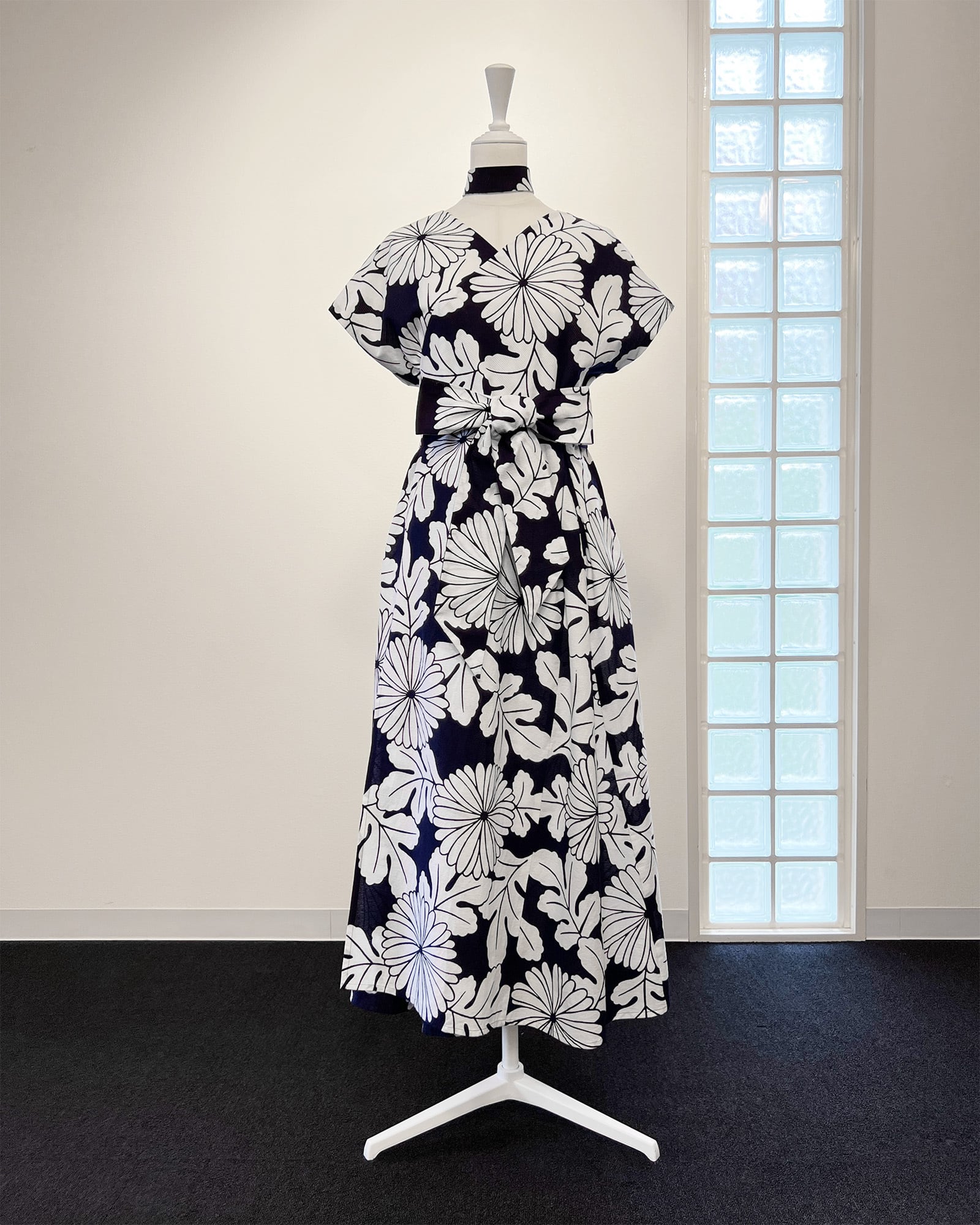 浴衣反物　ワンピース前ボタン　 Lサイズ VIVIDEEP SA_002 反物ワンピース Tanmono Onepiece | VIVIDEEP atelier