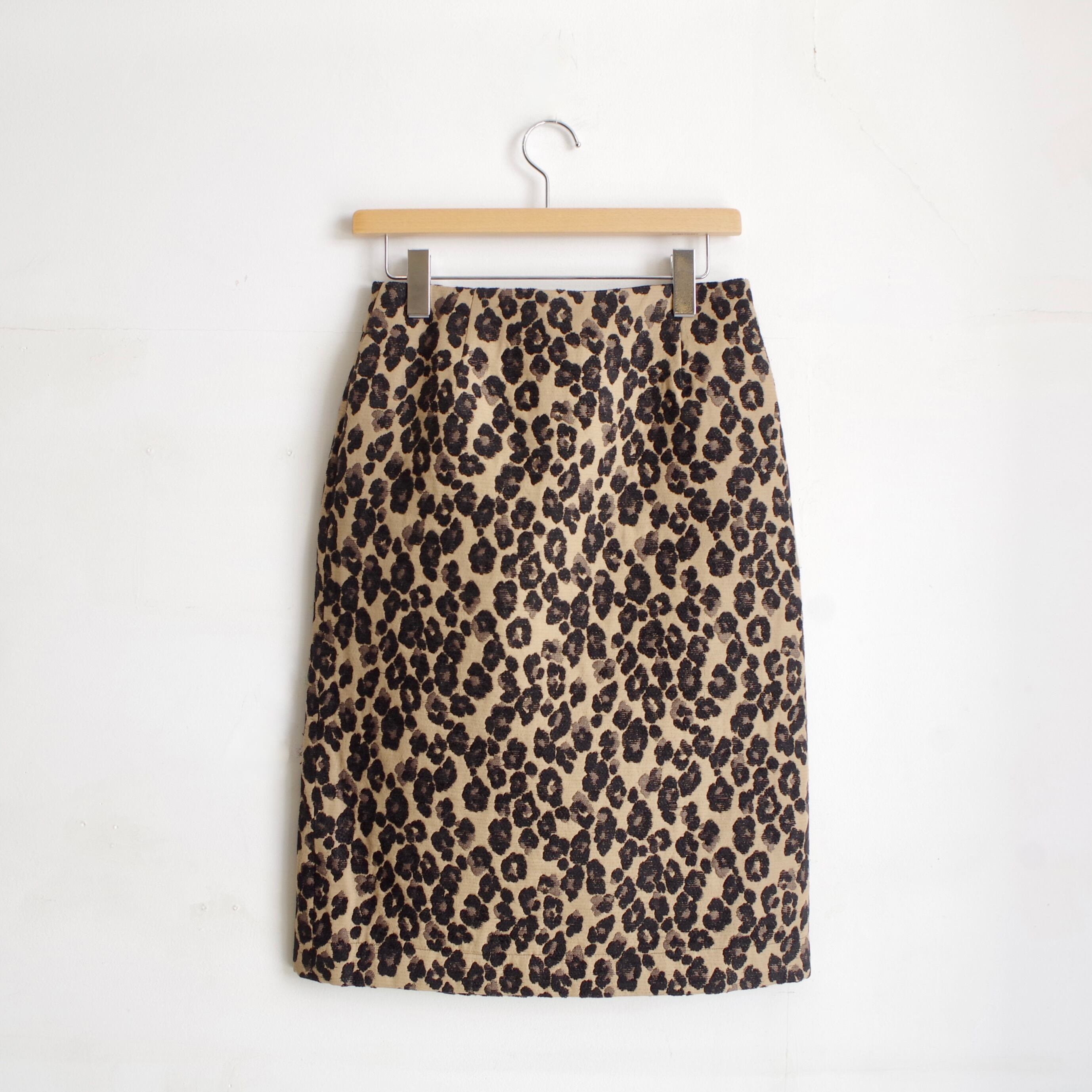 SINME レオパードスカート ベージュ×ブラック | 1F Store