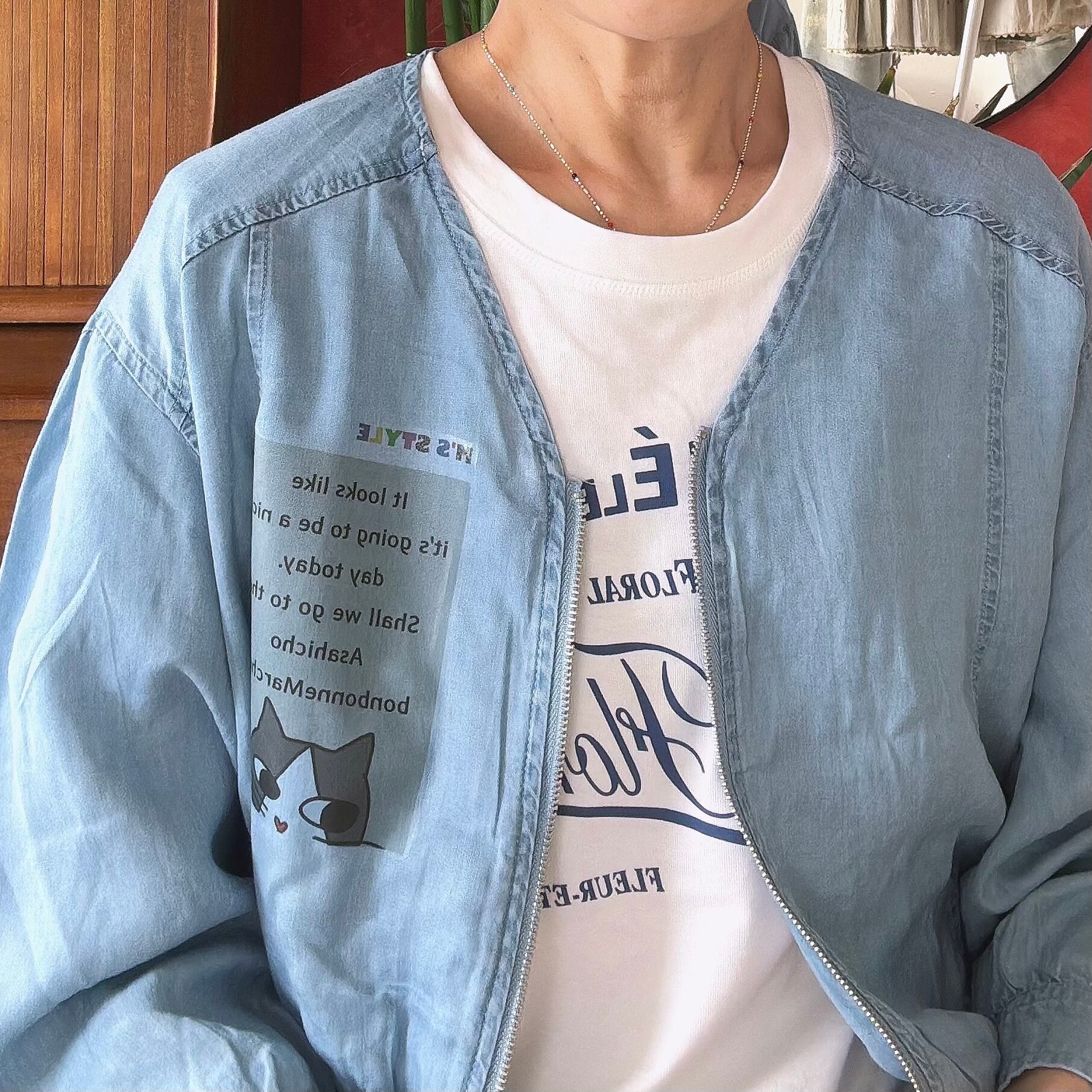 指定外繊維デニムショートブルゾン