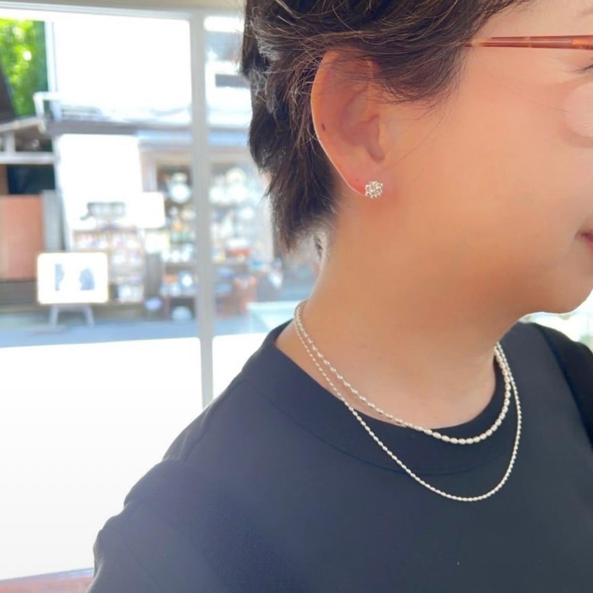 太ライスチェーン 40cm and 中ライスチェーン 選べる長さネックレス