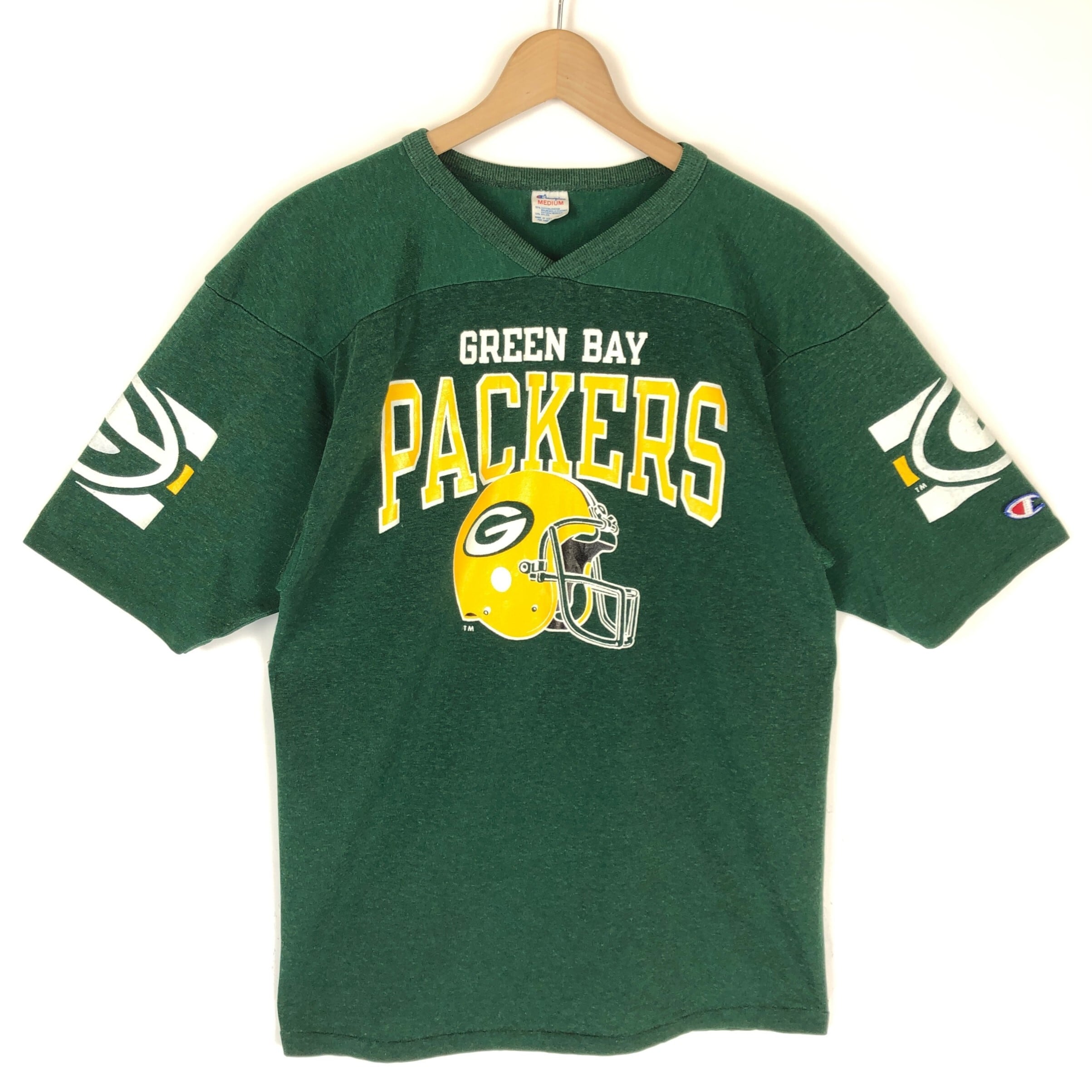チャンピオン CHAMPION ゲームシャツ トリコタグ USA製 NFL GREEN BAY PACKERS 80年代 古着 ヴィンテージ  グリーン系 メンズM 中古 n029592 | 古着LAB BASE powered by BASE