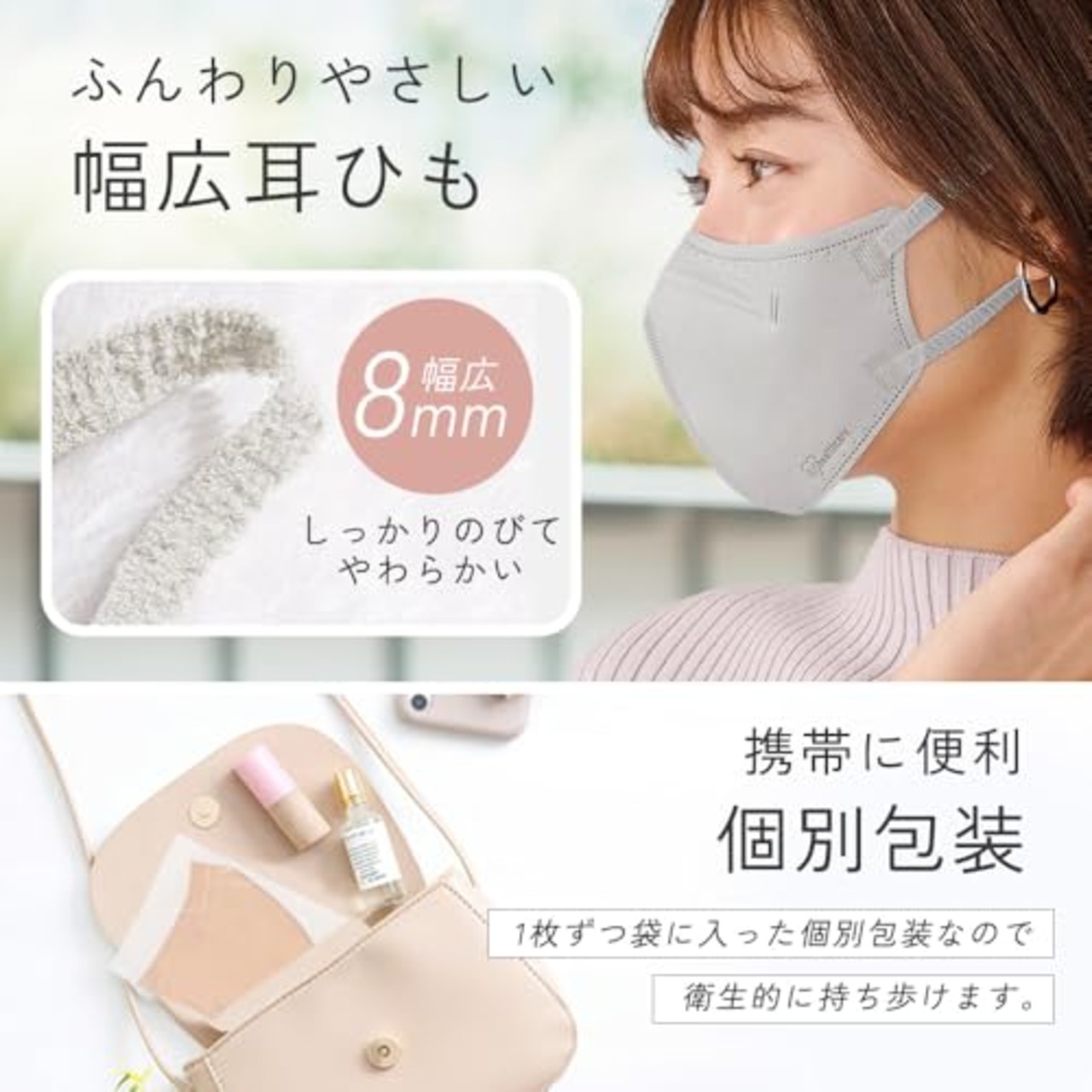 アイリスオーヤマ(IRIS OHYAMA) 立体マスク 30枚入 ホワイト ふつうサイズ 個包装 不織布マスク DAILY FIT 耳が痛くならない RK-F30SW