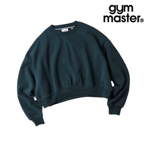 gym master ジムマスター 12oz ヘビー裏起毛 スウェット ボリュームスリーブ クルーネック ドロップショルダー レディース G833742 グリーン