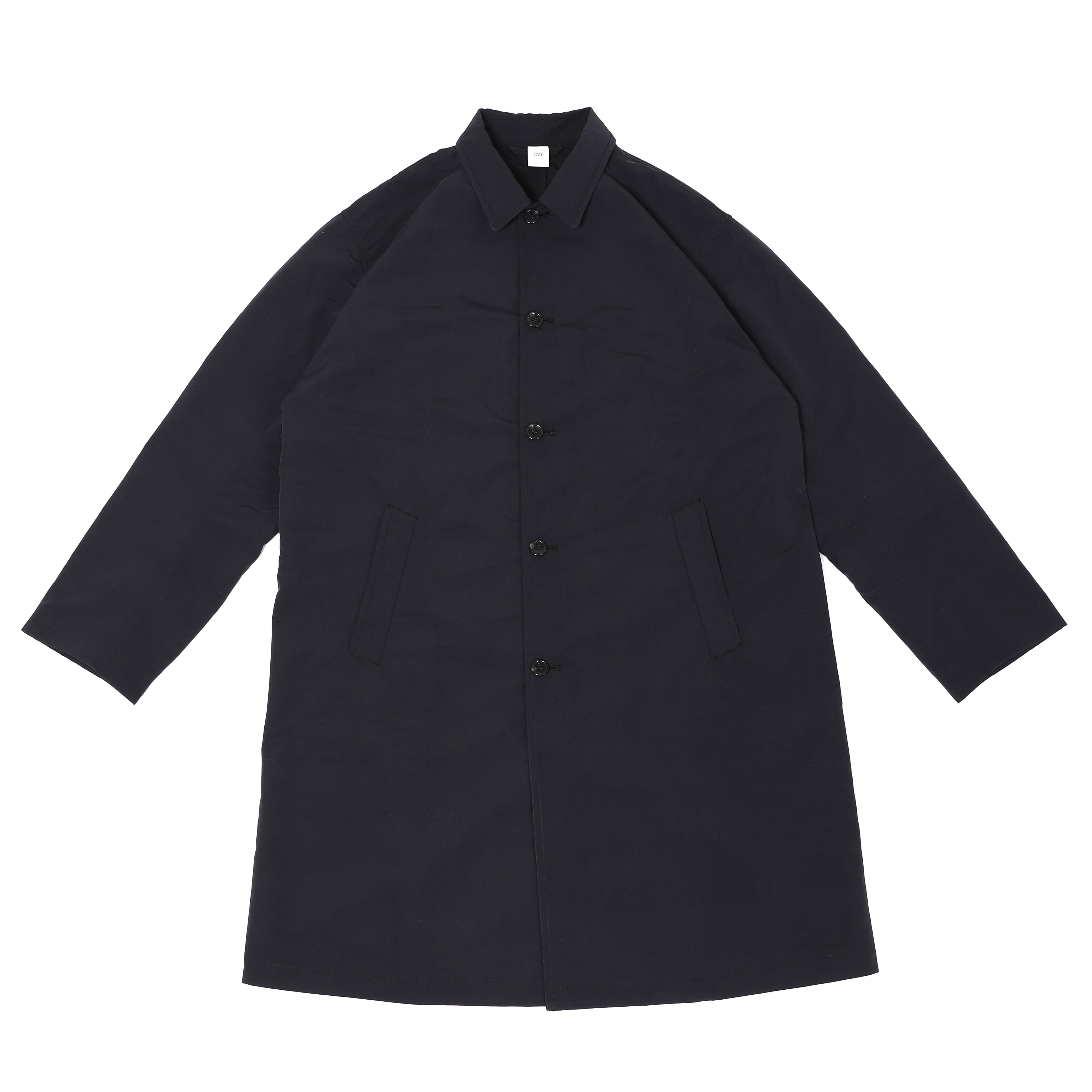 Basic Nylon Bal Collar Coat (black) | OVY