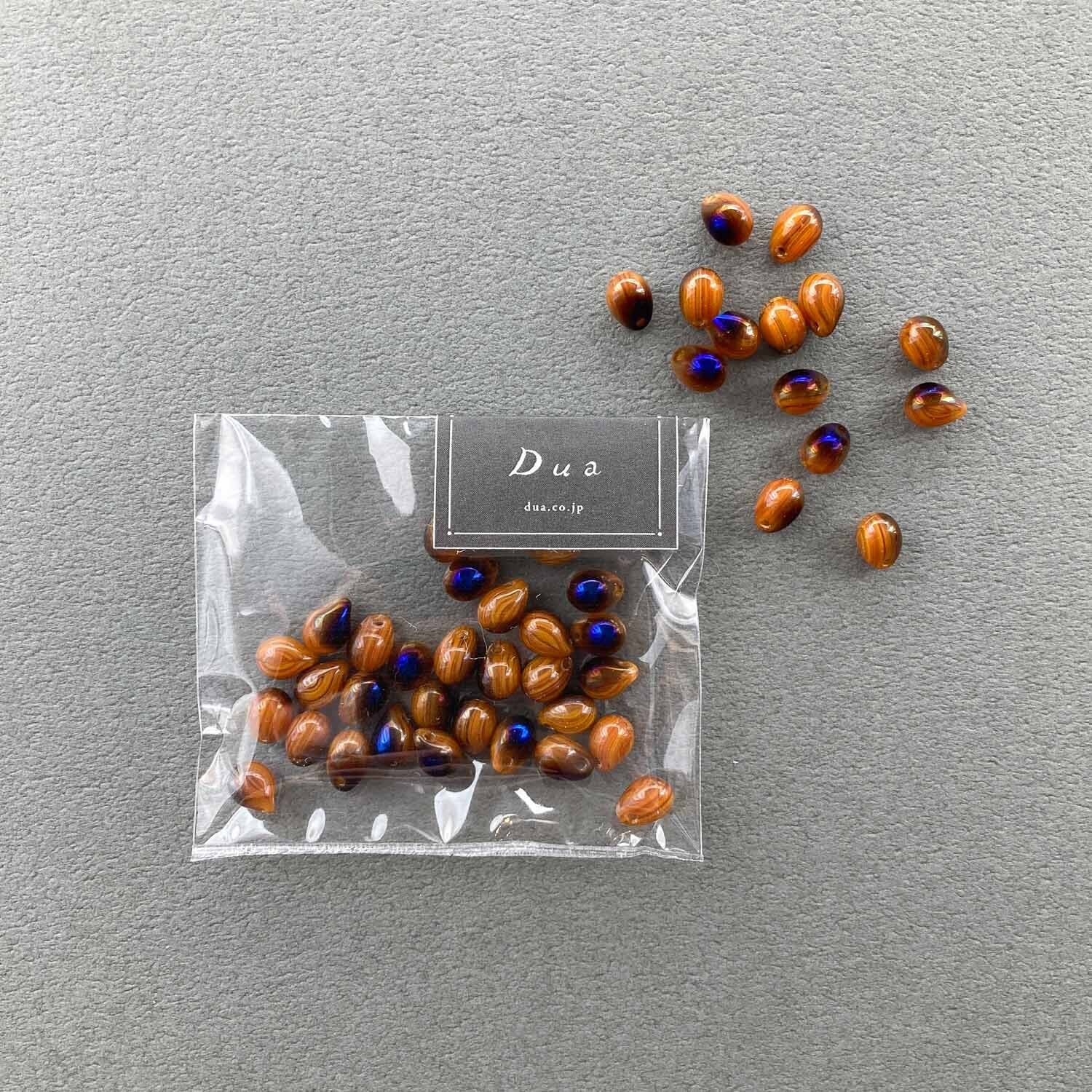 〈再入荷〉チェコドロップビーズパック(30p/オーカー)