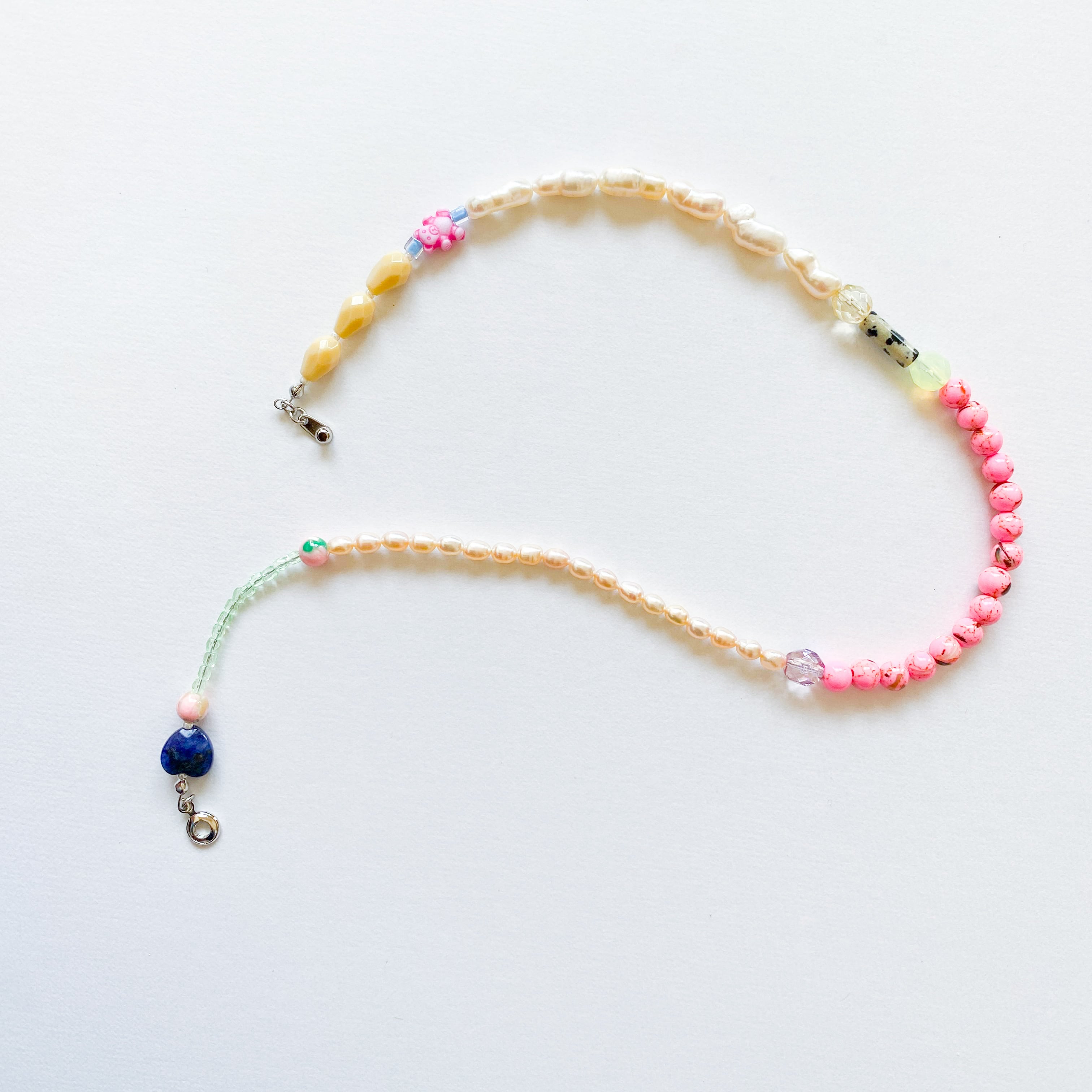 淡水パールとビーズのネックレス