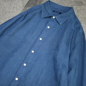 NAUTICA linen shirt blue