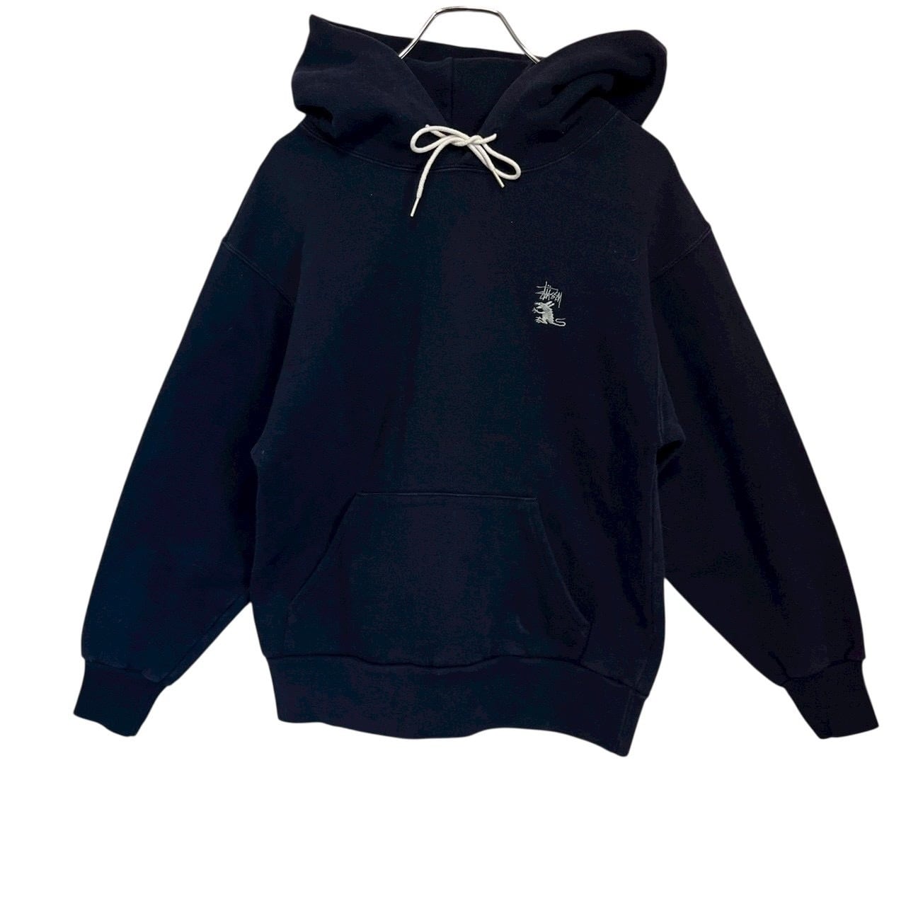 stussy ステューシー パーカー フーディ XS 刺繍ロゴ ワン