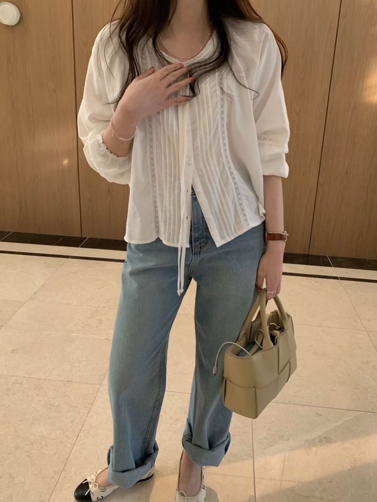 (予約) pretty young thing / Social medium denim pants 1color　