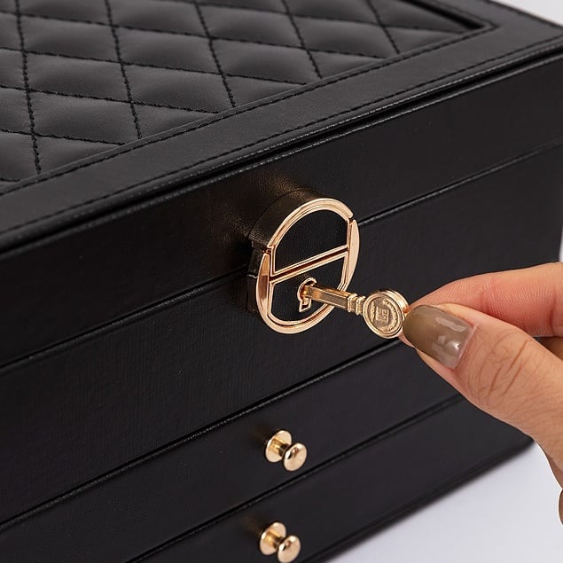 大容量 3段のシンプルなジュエリーボックス チェスト | Russel 海外