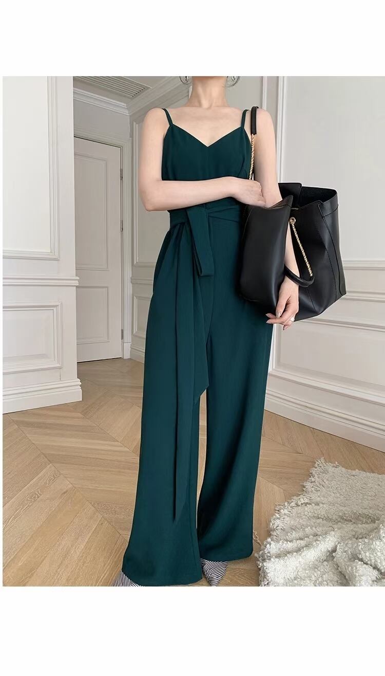 ウエストリボンつき　サロペット　AJ33287-2116