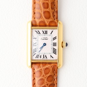 カルティエ マストタンク MM ピンク格子文字盤