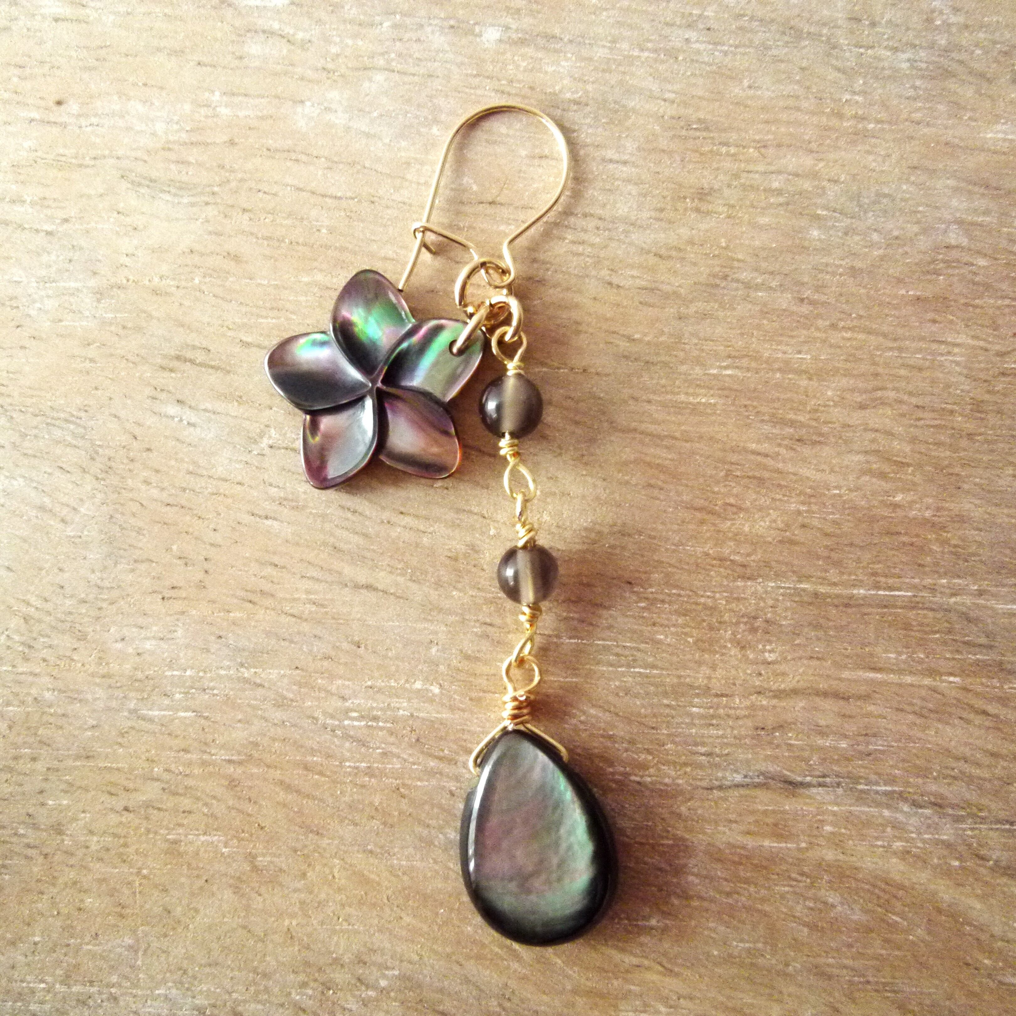 新作チューライトフロスト プルメリアスクロールカービングピアスチャーム